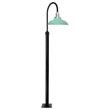Cocoweb 12" Peony LED Post Light in Jade With 8' Post