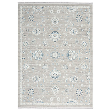 Nourison Lennox French Country Bordered Grey/Ivory Area Rug