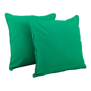 Double Corded Solid Twill Square Throw Pillows Inserts Set Of 2