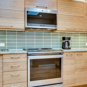 White and Natural Bamboo Kitchen Makeover Falls Church, VA