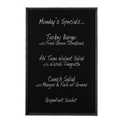 Wendy 40734 Rustic Black Framed Chalk Board - Home Decor