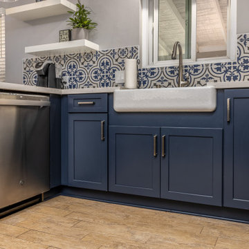 Waypoint Living Spaces Blue Kitchen Cabinets