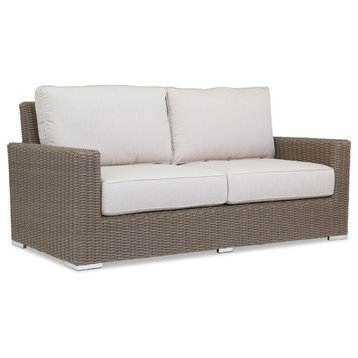 Coronado Loveseat With Cushions, Canvas Flax With Self Welt