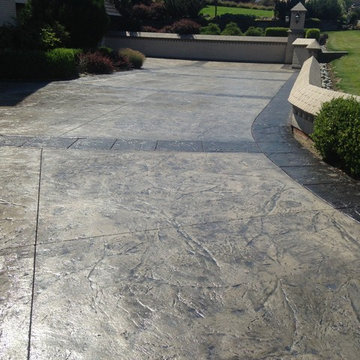 Stamped Concrete Driveway - Old Granite