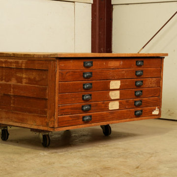 Antique Oak Flat File Cabinet Restoration
