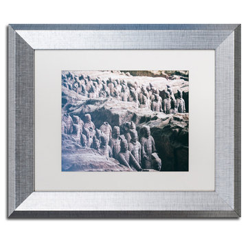 Philippe Hugonnard 'Terracotta V' Art, Silver Frame, White Matte, 14"x11"