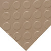 Rubber-Cal Coin-Grip Metallic PVC Flooring, Beige, 2.5mm, 4'x6'
