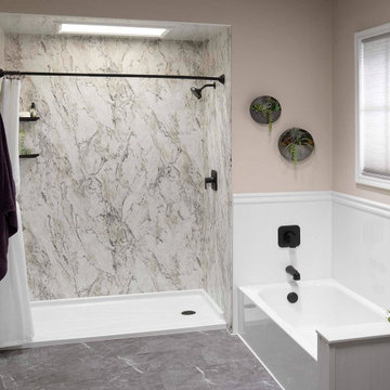Lightning Smooth walls w/ low threshold shower