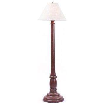 Brinton Floor Lamp in Plantation Red with Shade
