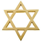 Jefferson Brass - Star of David Trivet, Polished - Throughout history, the Star of David has been the symbol of Judaism. Celebrate the holidays with this hand cast solid brass Star of David trivet. Expertly made to protect your tables and sideboards from stains and heat, this brass trivet can also be used as elegant accent pieces around your home. Because of the handcrafted workmanship of each piece, you may occasionally be able to discern very small inclusions, imperfections, and even slight size variations. This is to be expected, and we ask that you understand that they are an inherent part of the manufacturing process. Our products, we believe, are the best that can be made today. All products are solid brass. If you receive one that has a slight discoloration, it is not a defect. It has travelled over 8,000 miles from the factory to our warehouse. Use a metal polish, such as Brasso or Wenol, to correct the discoloration. The discoloration is not a defect.