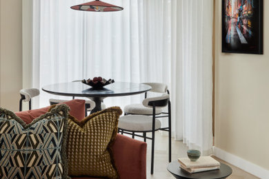 Mid-sized trendy living room photo in London