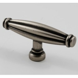 Antique Pewter Cabinet Knob Style 5 - Brackets