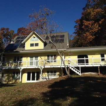 Hideous Car Port to Sweet Garage and Deck!...