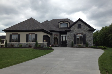Example of an exterior home design in New York