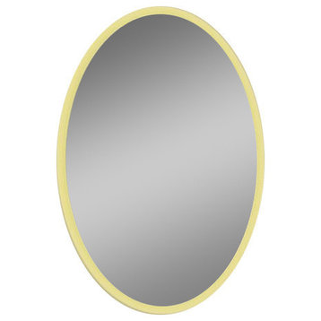 IB MIRROR Dimmable Backlit Bathroom Mirror Oval 24"x36", 3000 K