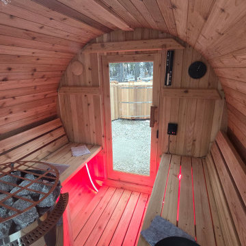 Cedar Sauna & Cold Plunge – Fire & Ice Setup