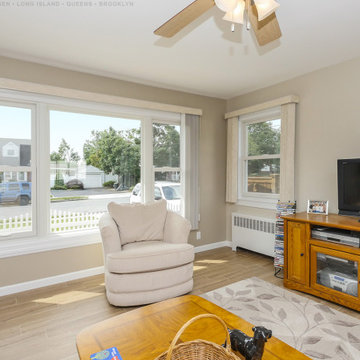 New Windows in Splendid Living Room - Renewal by Andersen Long Island, NY