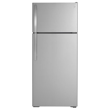 GE 28 Energy Star Qualified Top Freezer Refrigerator  in Stainless Steel