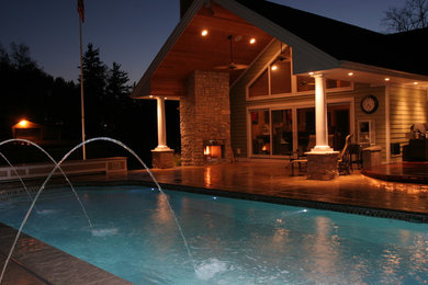 Inspiration for a coastal pool remodel in Chicago