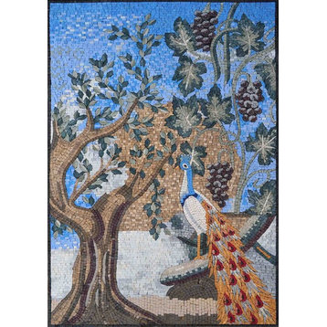 Mosaic Designs, Asiatic Peacock, 31"x45"