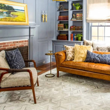Select Hickory Plank Flooring, Living Room - Library