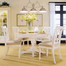 American Drew 920-701R-SET Camden White - Round Dining Table Set Camden - Light - Dining Tables