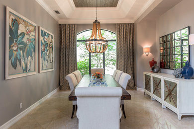 Beach style dining room photo in Miami