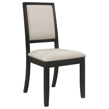 Coaster Louise Upholstered Fabric Dining Chairs in Cream