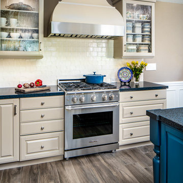 Blue and Beige Kitchen