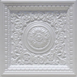 VC 02 White Pearl Faux Tin Ceiling Tiles 24x24 - Ceiling Tile