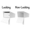 Post Mounted Mailbox, Two Tone White, White/Black, Post Included