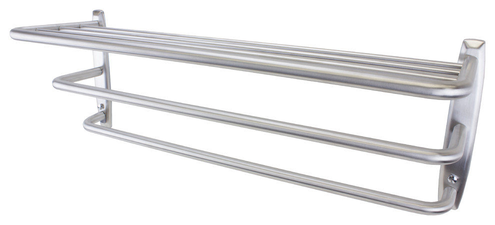 FPL Oversized Hotel Towel Rack & Shelf - Contemporary - Towel Racks ...