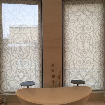Delia Shades' "French Door" custom solar shades