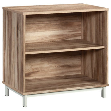 Sauder Bergen Circle Engineered Wood 2-Shelf Bookcase in Kiln Acacia/Brown