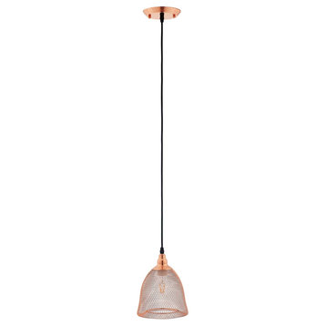 Country Farm Pendant Ceiling Light, Metal Steel, Gold Rose