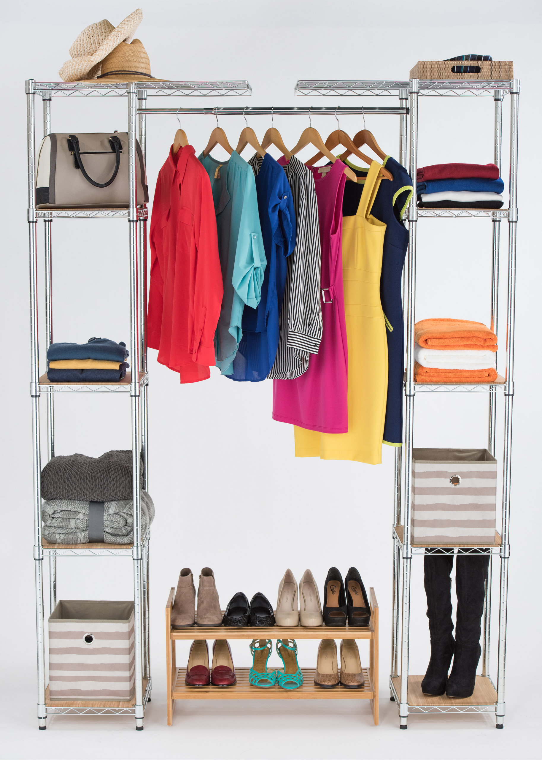 Trinity EcoStorage Expandable Closet Organizer, Chrome