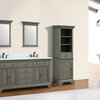 Hastings Vanity With Carrera White Marble Top, French Gray, 73" Wide