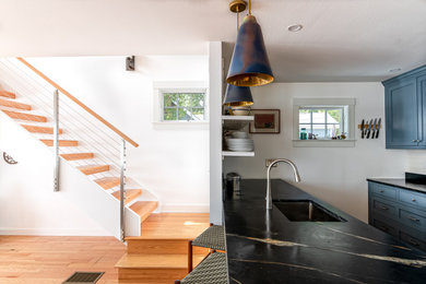 Home design - small transitional home design idea in Portland Maine