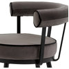 Velvet Barrel Dining Chair Set (2) | Eichholtz Vico, Gray