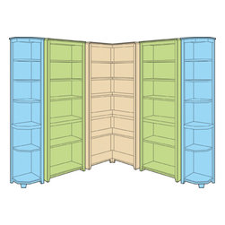 Alphonse Corner Bookcase System - Bookcases