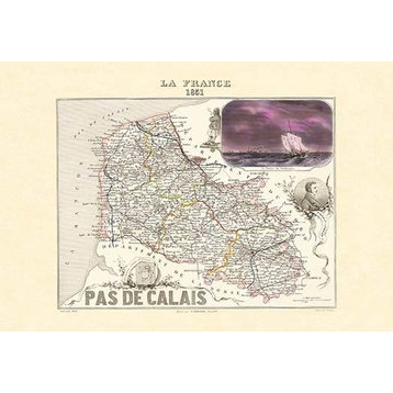 Pas de Calais- Paper Poster 12" x 18"