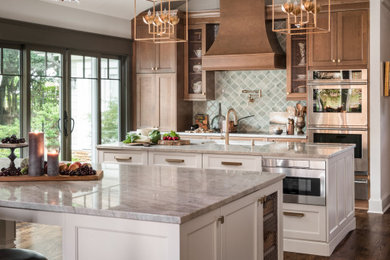 Example of a transitional kitchen design in Charlotte