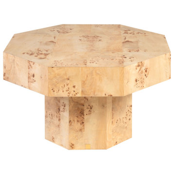 Octagonal Wooden Coffee Table, Versmissen Baka