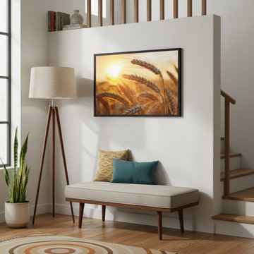 Amber Waves Mid-Century Modern Style Artwork