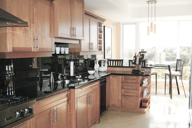 Example of a trendy kitchen design in Toronto