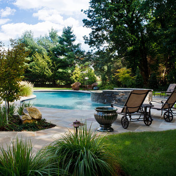 Custom Pools with Lush Landscaping