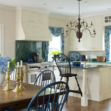 blue and white kitch idea