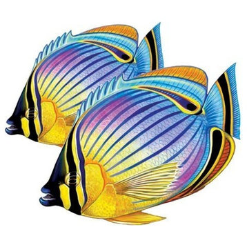 Redfin Butterflyfish Double Porcelain Swimming Pool Mosaic