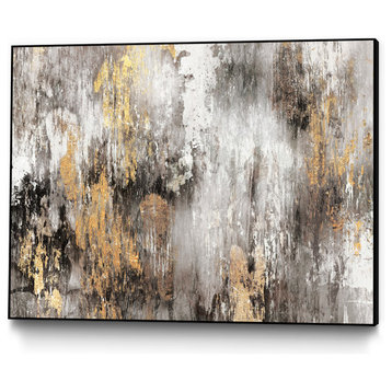 "Gold Ikat" Art block Framed Canvas, 40"x30"