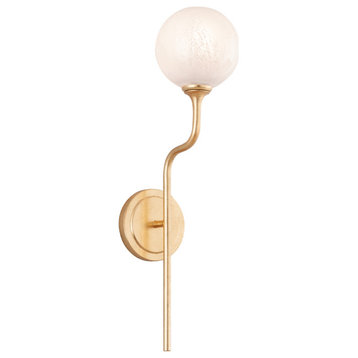 Onyx One Light Wall Sconce in Vintage Gold Leaf